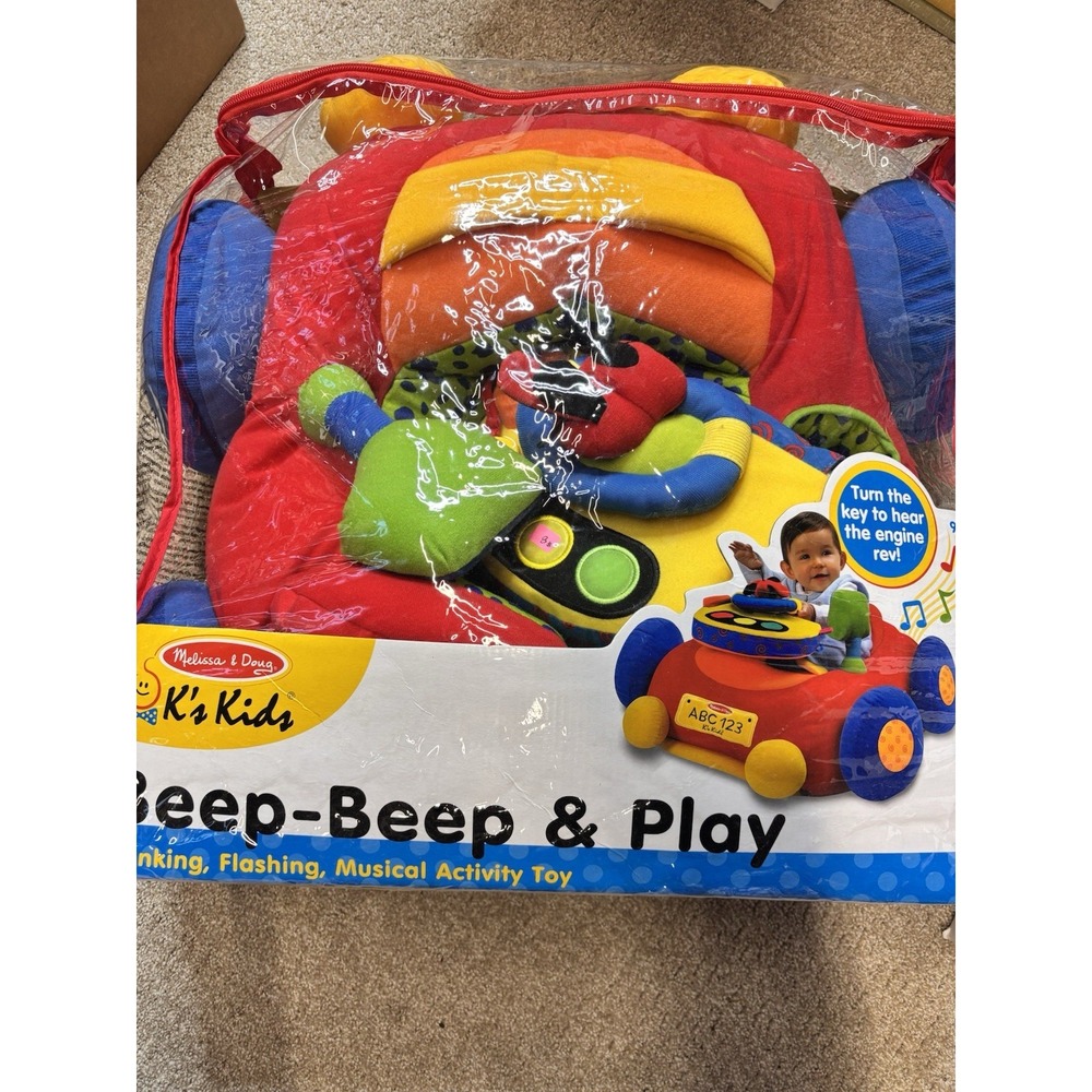 Melissa & Doug K's Kids Beep-Beep Car Play Activity Toy Seat Baby Toddler Toy